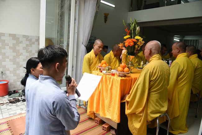 Praying for rebirth and releasing creatures in Ba Lua port, Cu Chi